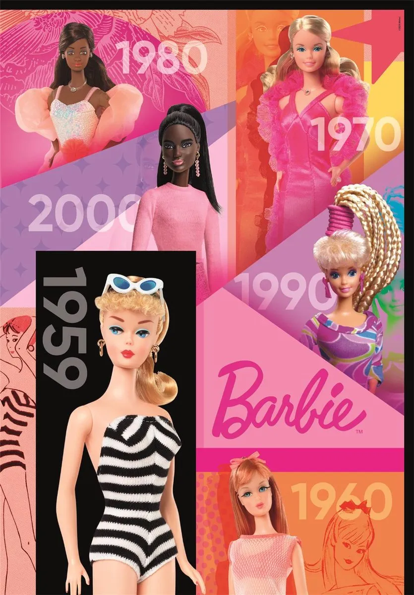 Clementoni Barbie 60 Jaar Puzzel 1000 Stukjes