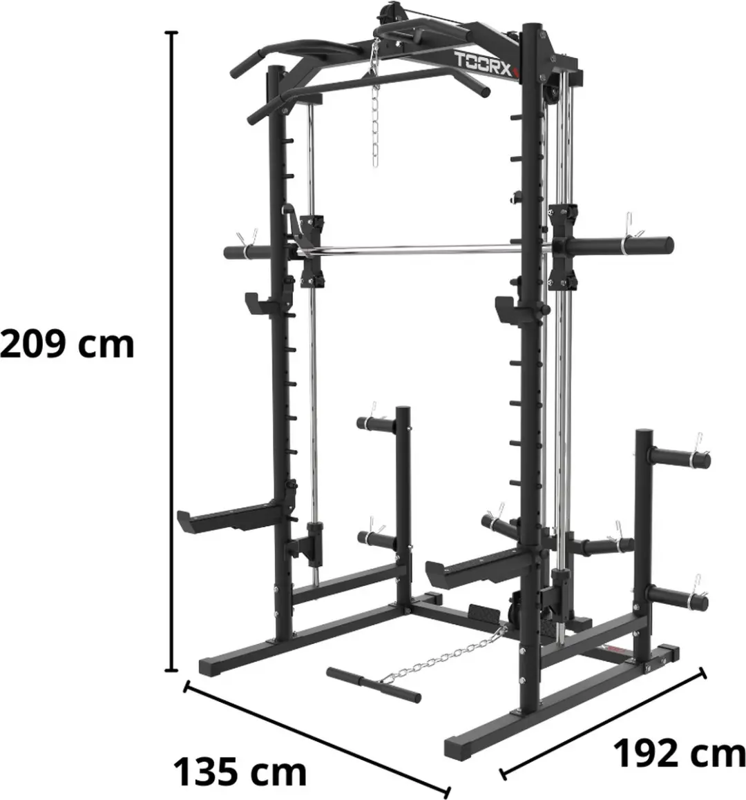 Toorx WLX-90S Smith Machine & Power Rack - 209cm - Zwart