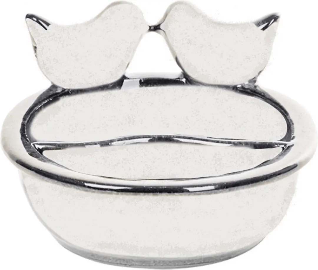 Esschert Design Vogelvoederhuisje Wit 21cm - 2 Ingangen - 2,5L Voer
