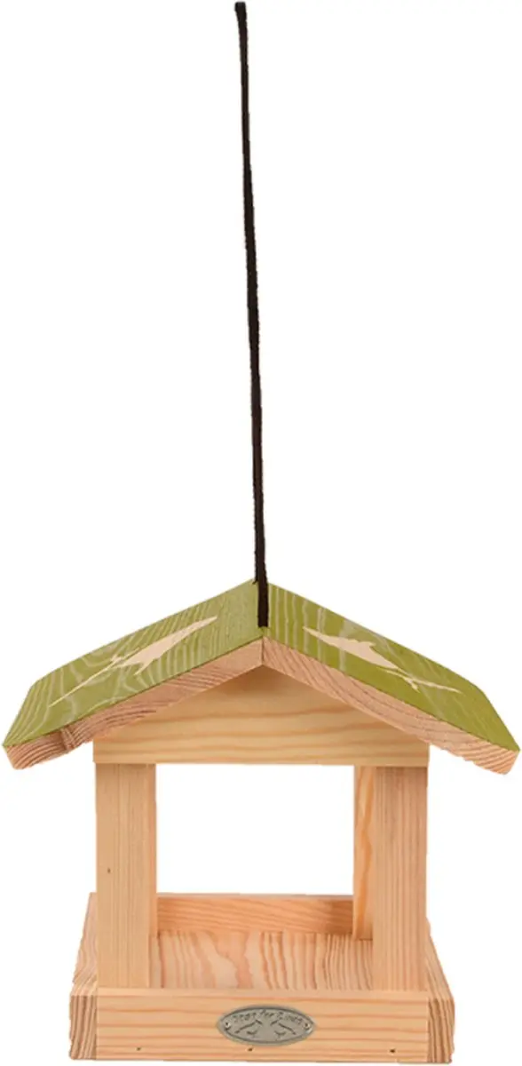 Esschert Design Hangend Voederhuis Diapositief - Hout Groen - afbeelding 4 van 6