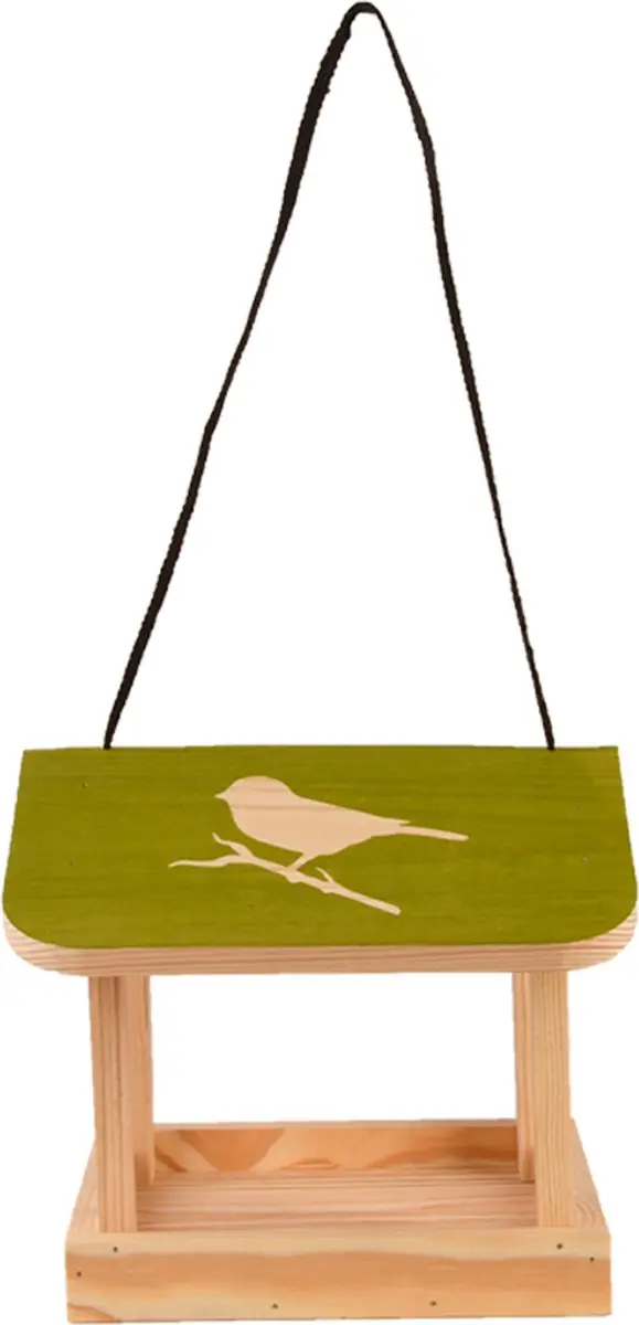 Esschert Design Hangend Voederhuis Diapositief - Hout Groen - afbeelding 5 van 6