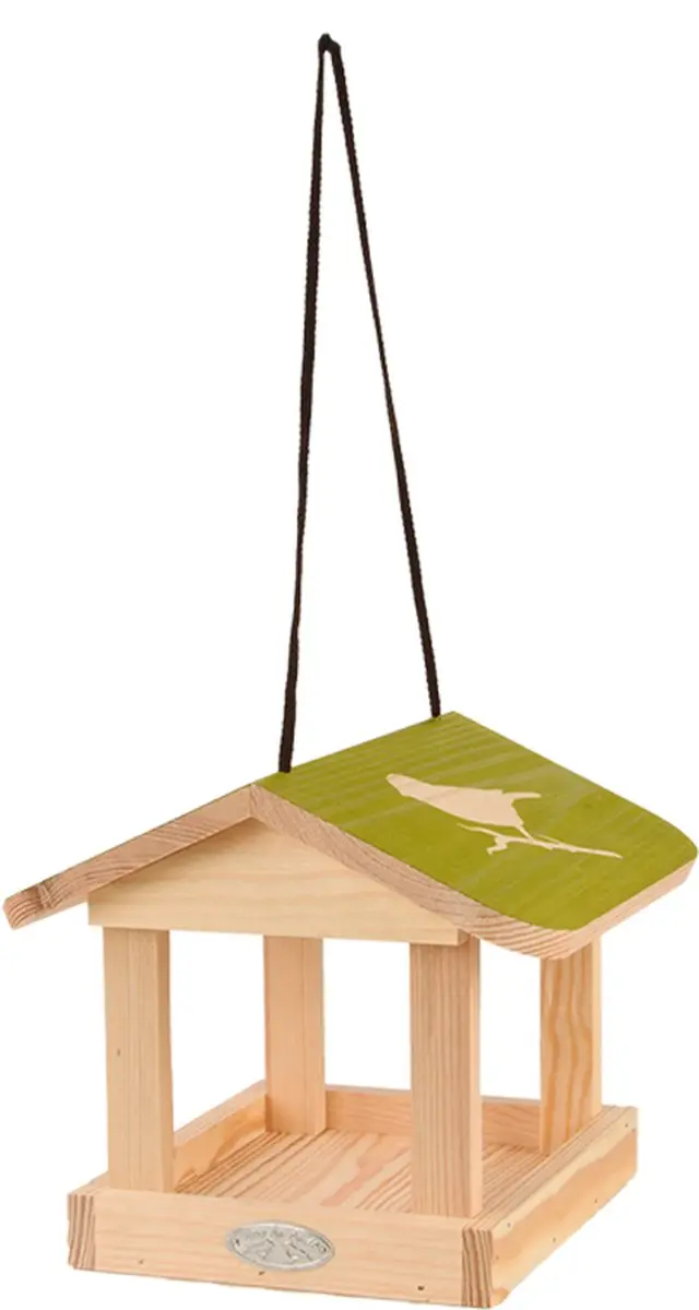 Esschert Design Hangend Voederhuis Diapositief - Hout Groen - afbeelding 6 van 6