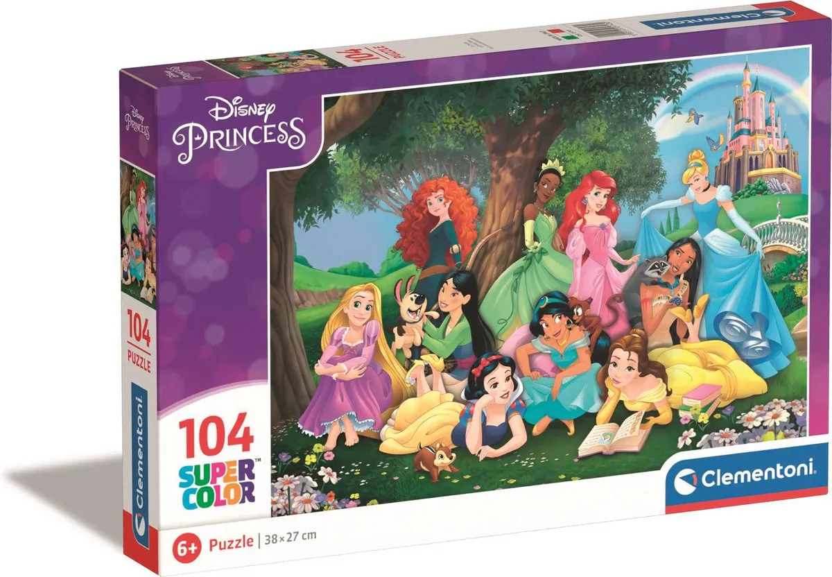 Clementoni Disney Princess Puzzel 104 Stukjes - Multicolor