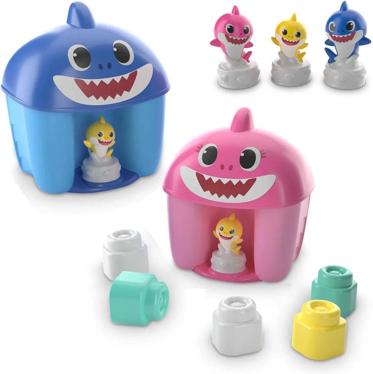 Clementoni Baby Shark Emmer Blokken - 10 Stuks - Multicolor
