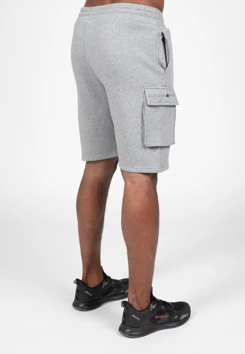 Gorilla Wear Hudson Cargo Sweat Shorts M - Grijs Melange