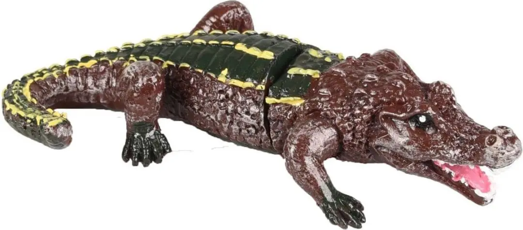 Flamingo Magneto Krokodil Aquariumaccessoire - 10x3x5cm - Bruin