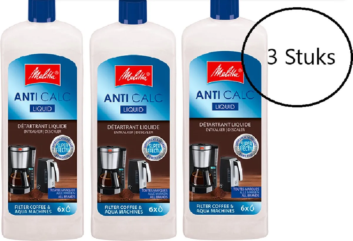 Melitta Vloeibare Ontkalker 3 Stuks