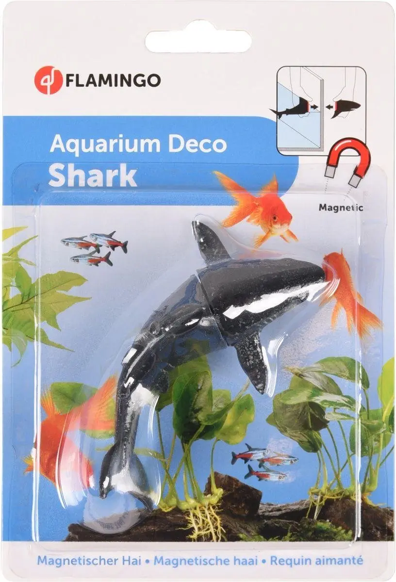 Flamingo Magneto Haai Aquariumaccessoire - 10 cm - Grijs