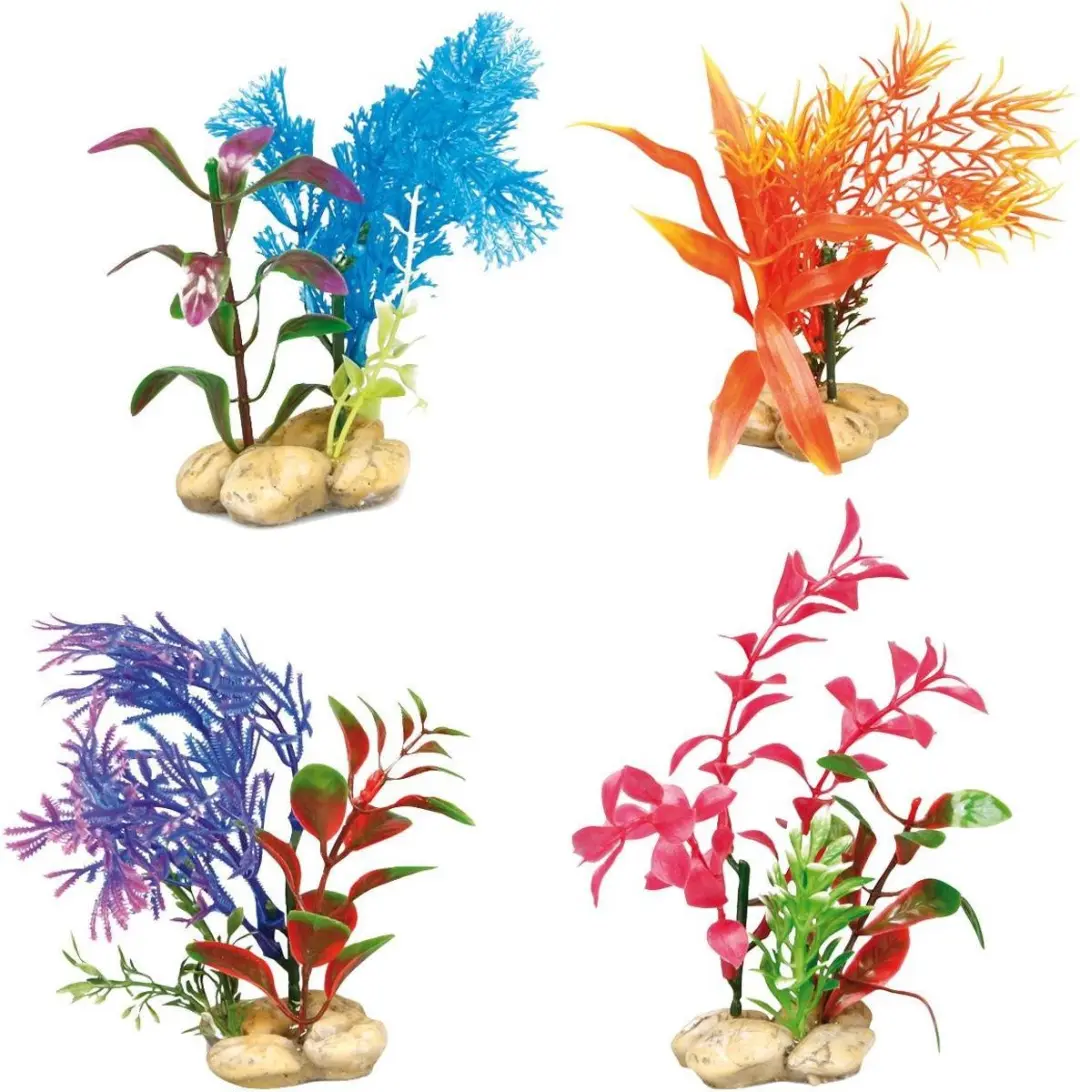 Flamingo Aquarium Plant Plastic Botanica