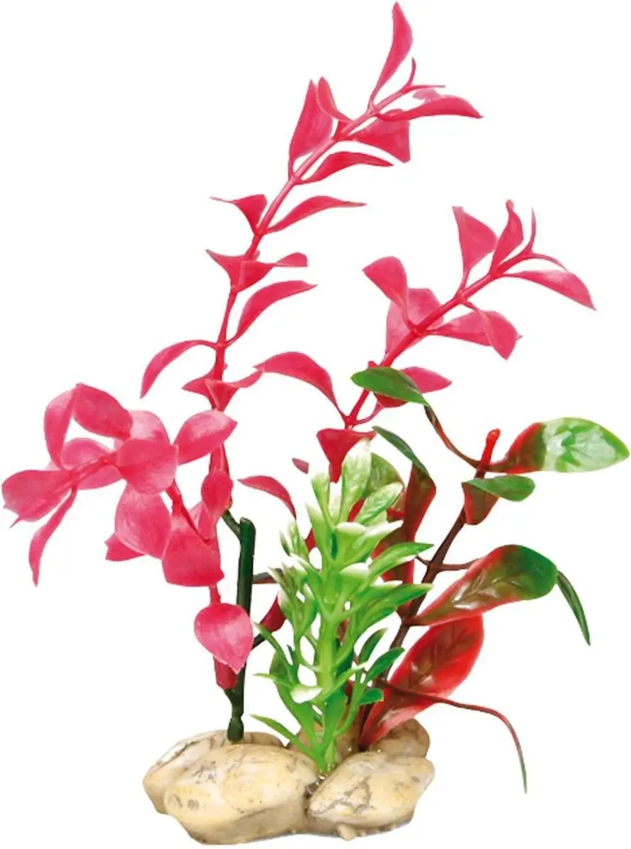 Flamingo Aquarium Plant Plastic Botanica - 5x5x12cm - afbeelding 6 van 6
