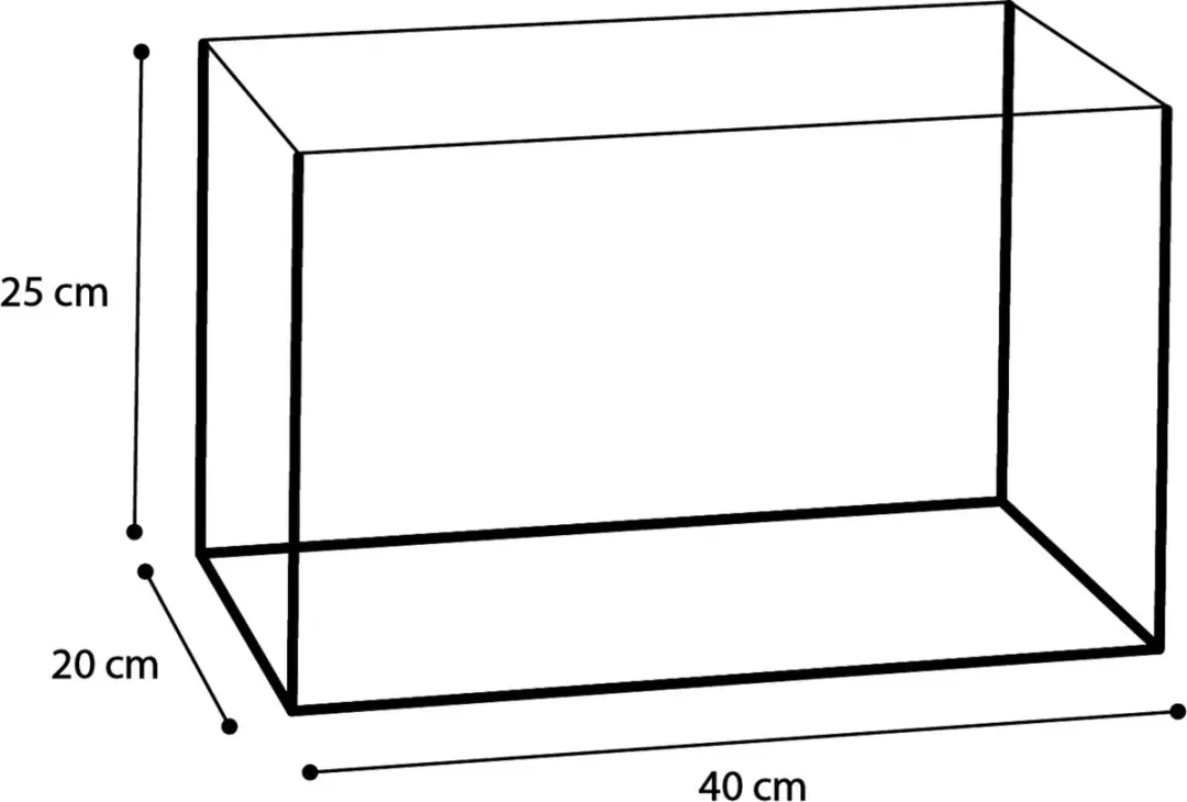 Flamingo Aquarium 17,3L - 40x20x25cm - Transparant