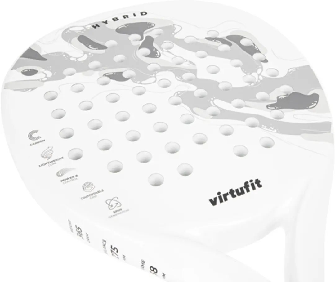 Virtufit Hybrid Padelset - 7-delig Wit/Grijs