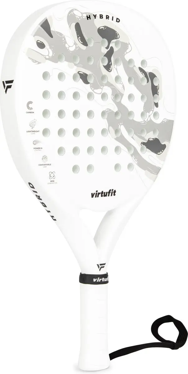 Virtufit Hybrid Padelset - 7-delig Wit/Grijs