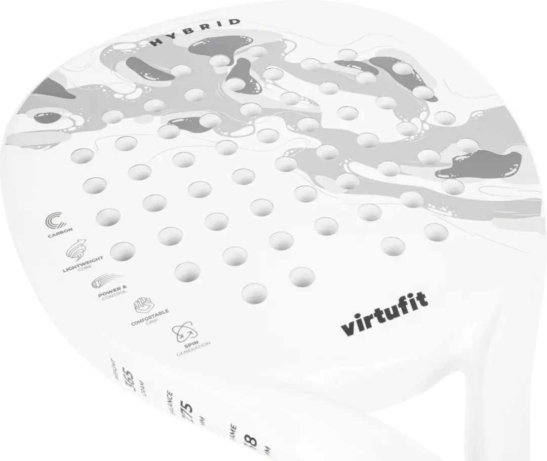 Virtufit Hybrid Padelset - 7-delig Wit/Grijs