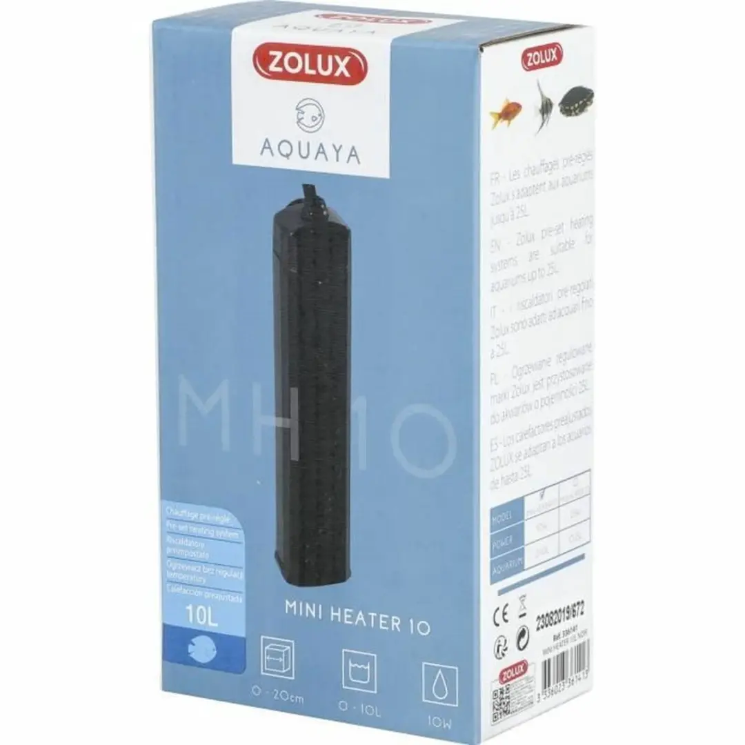 Zolux Verwarming 10W Aquarium 0-10L - 25°C - Zwart