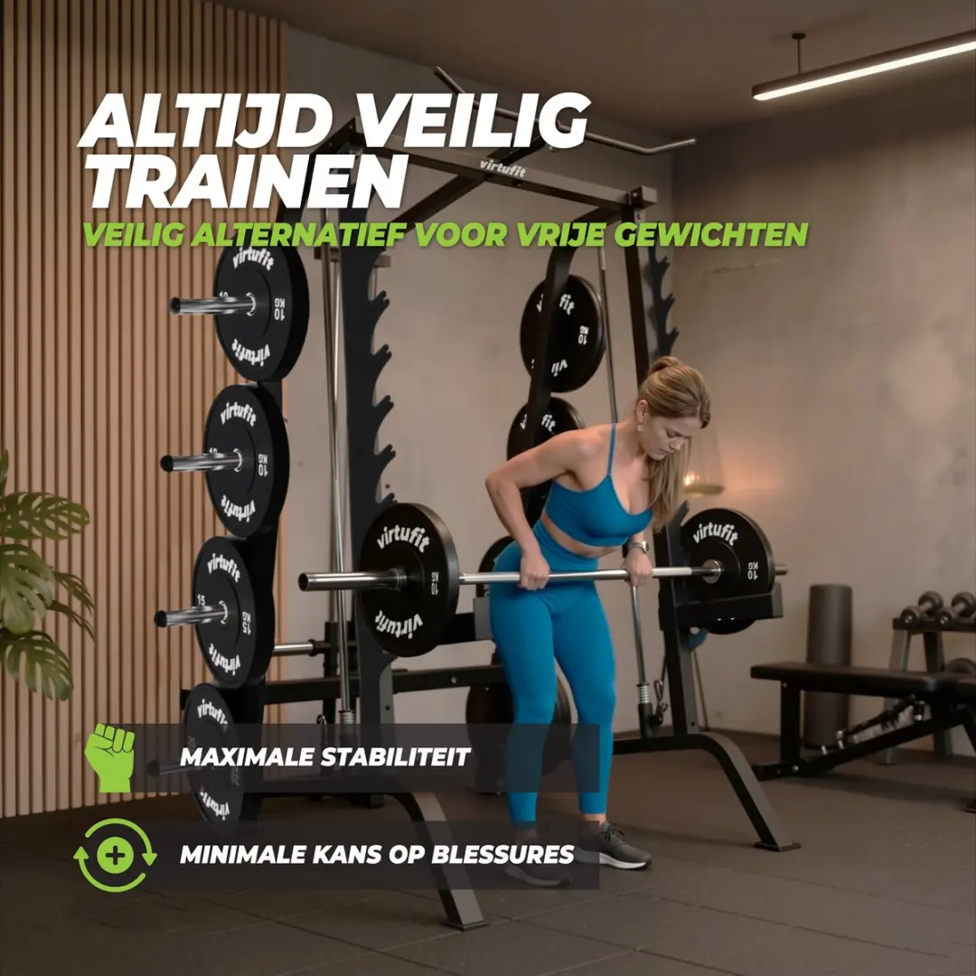 VirtuFit SM100 Smith Machine - Incl. Pulley Station - Zwart