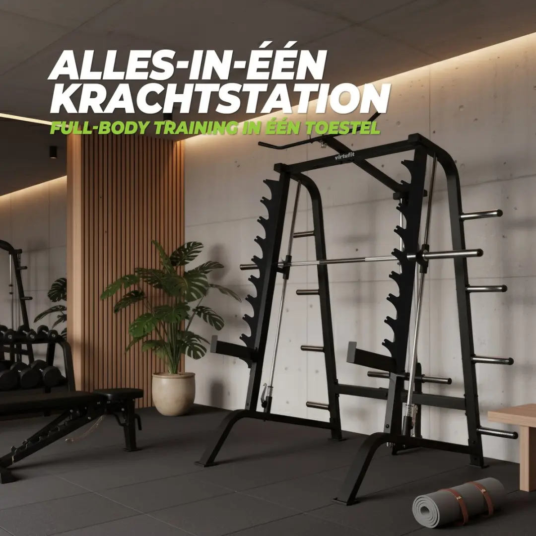 VirtuFit SM100 Smith Machine - Incl. Pulley Station - Zwart