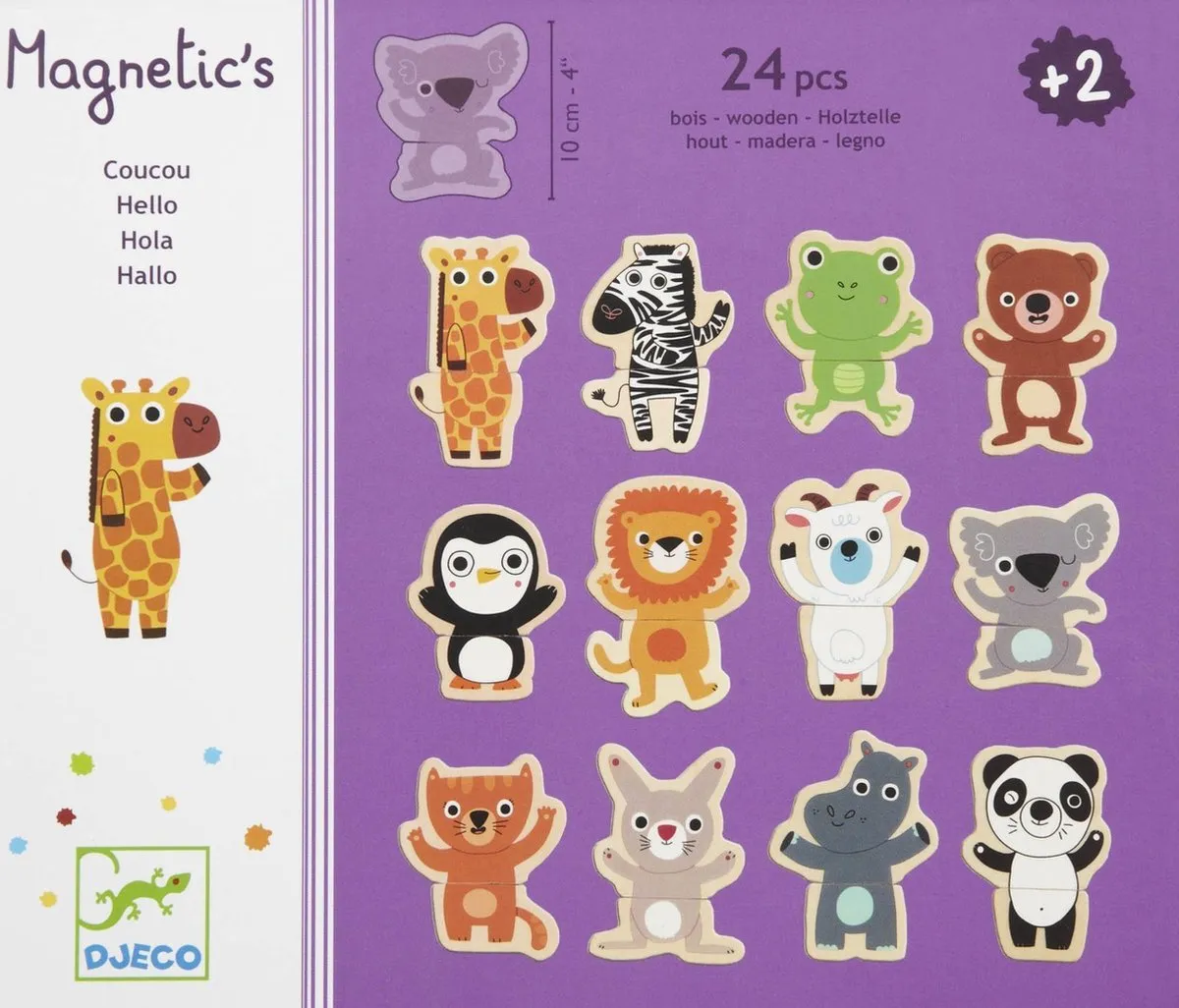 Djeco Magnectic's Coucou Magneetspel - 24 Stuks - Multicolor