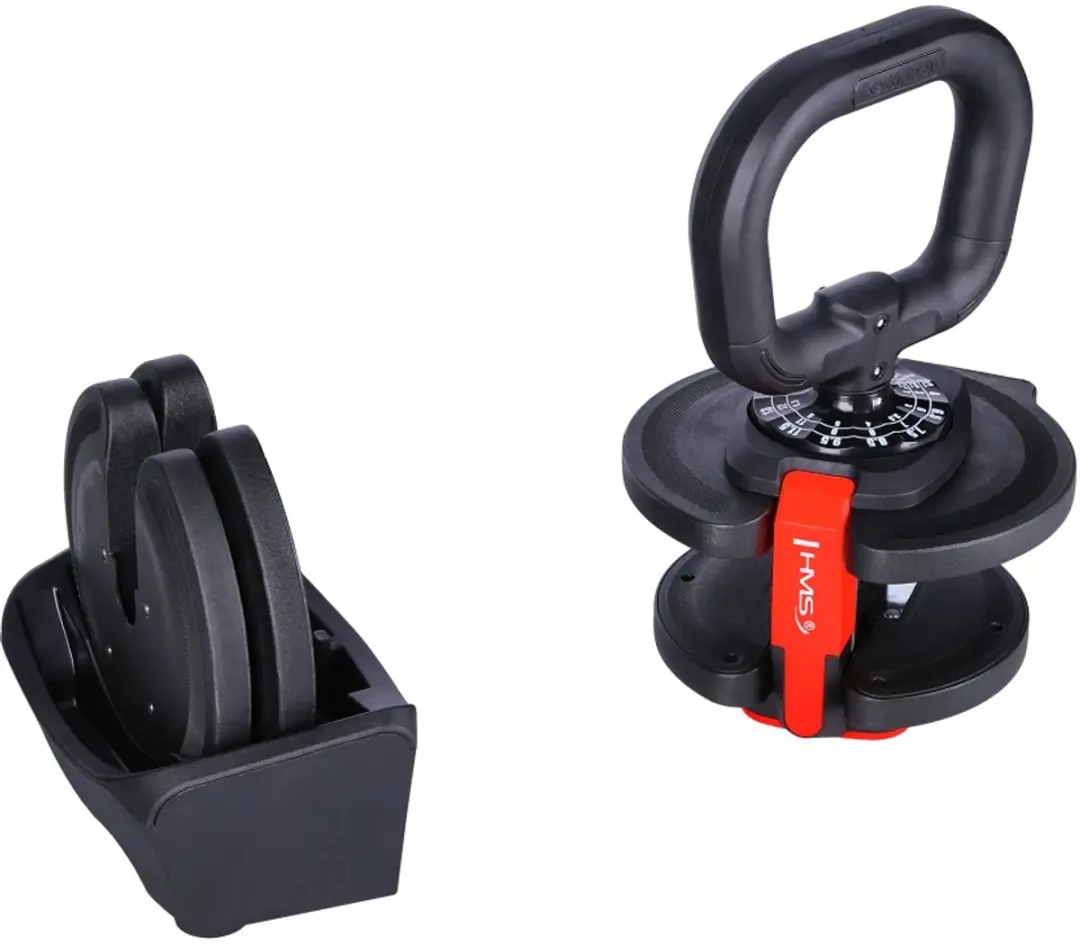 HMS 3-in-1 Dumbbell Set 43,5 kg - Zwart/Rood