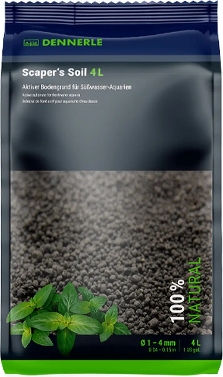 Dennerle Scaper Soil Zwart - pH-verlagende bodem