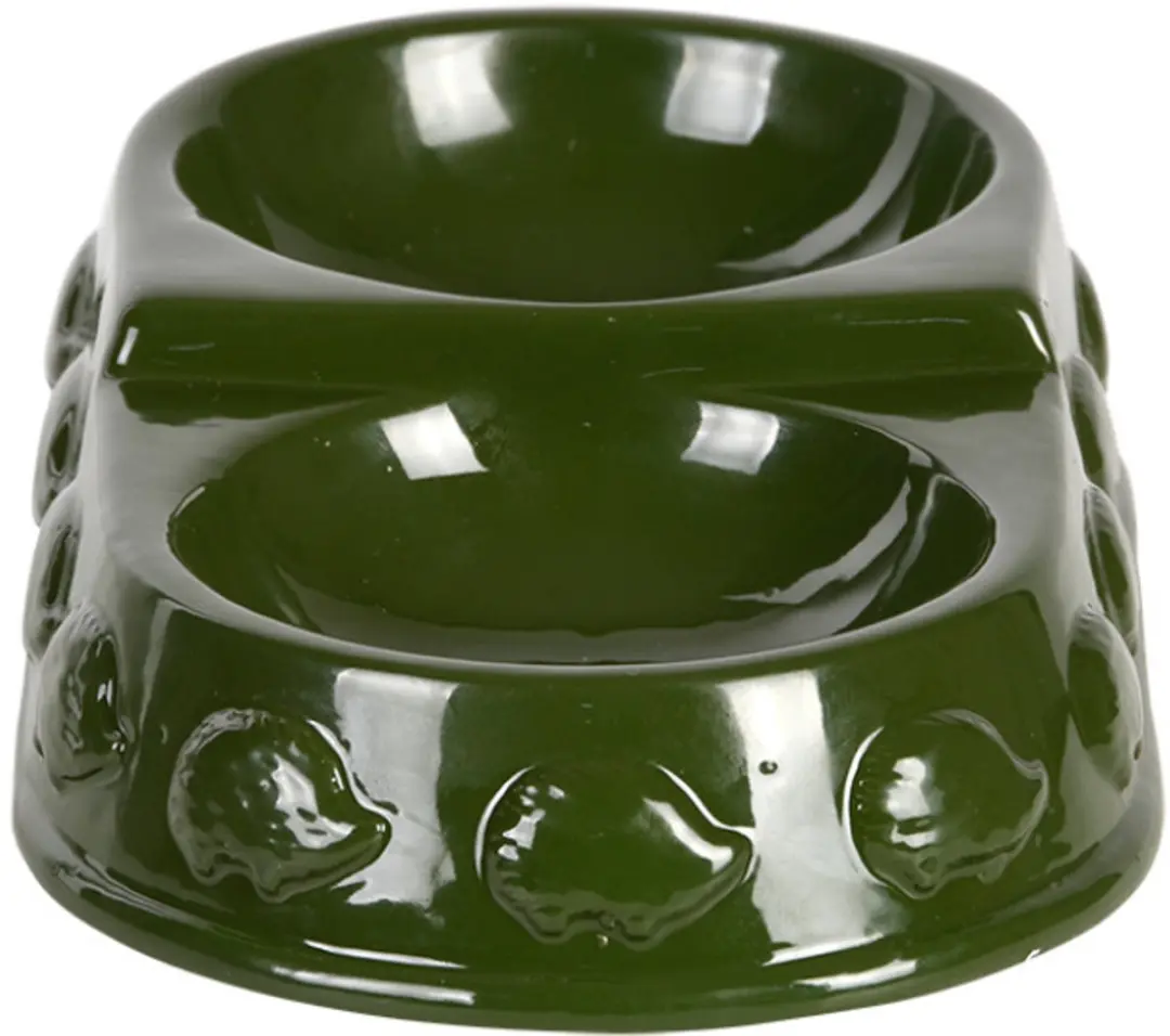Esschert Design Egel Voeder- en Drinkschaal Groen - 22x12x5cm