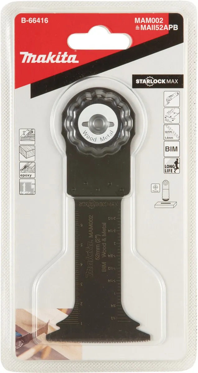 Makita B-66416 Bimetaal Invalzaagblad 52mm