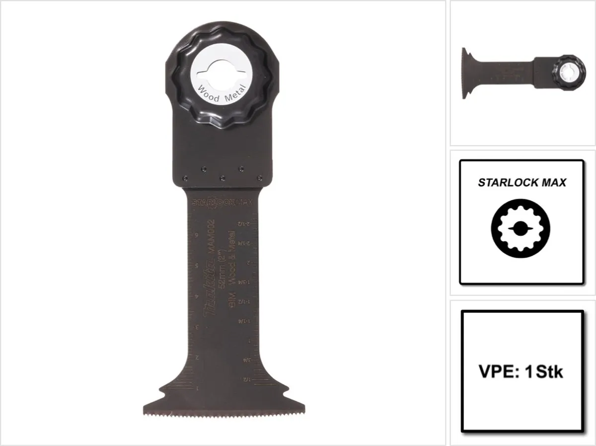 Makita B-66416 Bimetaal Invalzaagblad 52mm - afbeelding 6 van 6