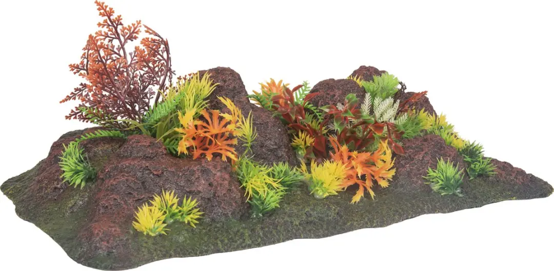 Flamingo Radha Vis Decoratie Rots + Plant Vierhoek 42x23cm