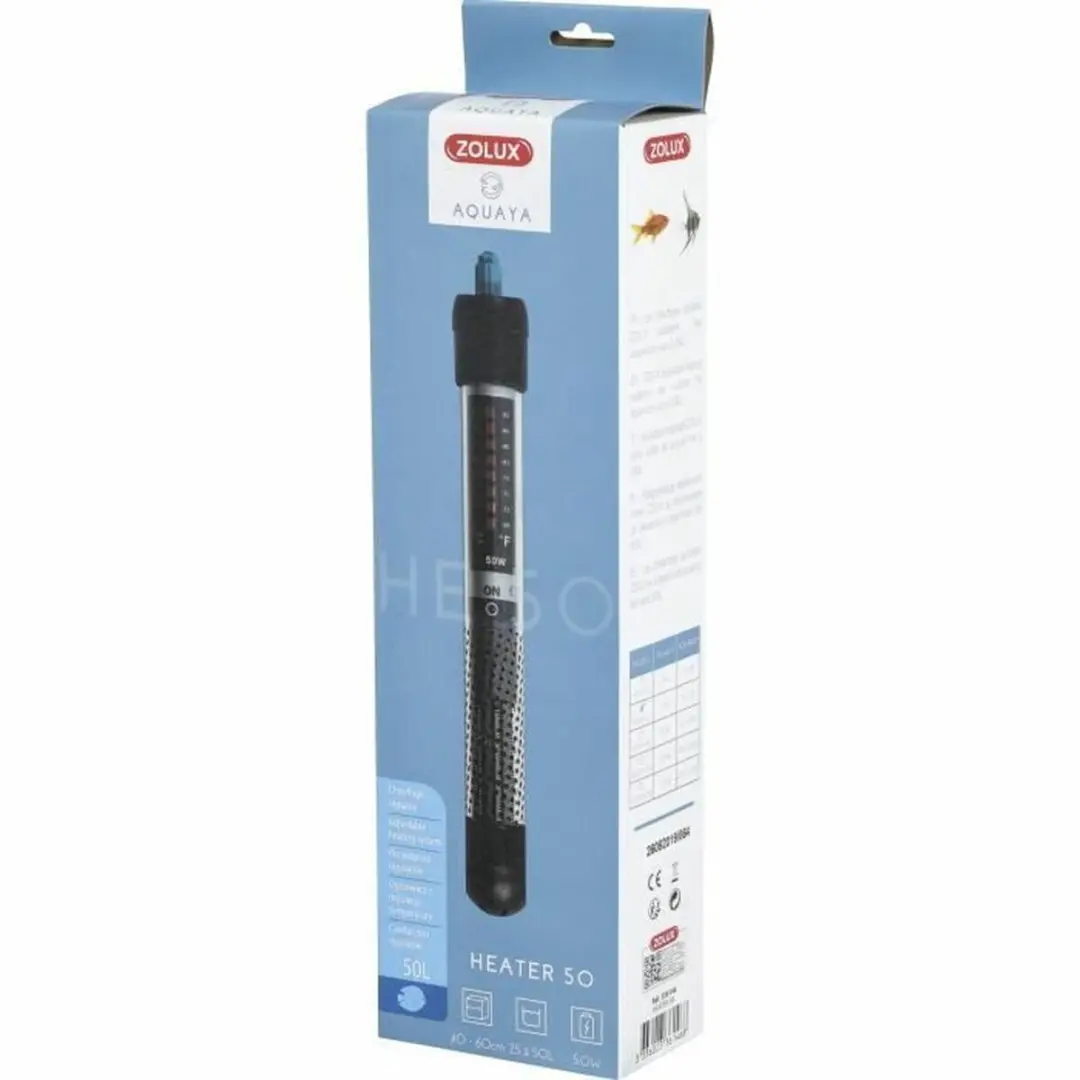 Zolux Aquariumverwarmer 50W - 25-50L - Grijs/Zwart