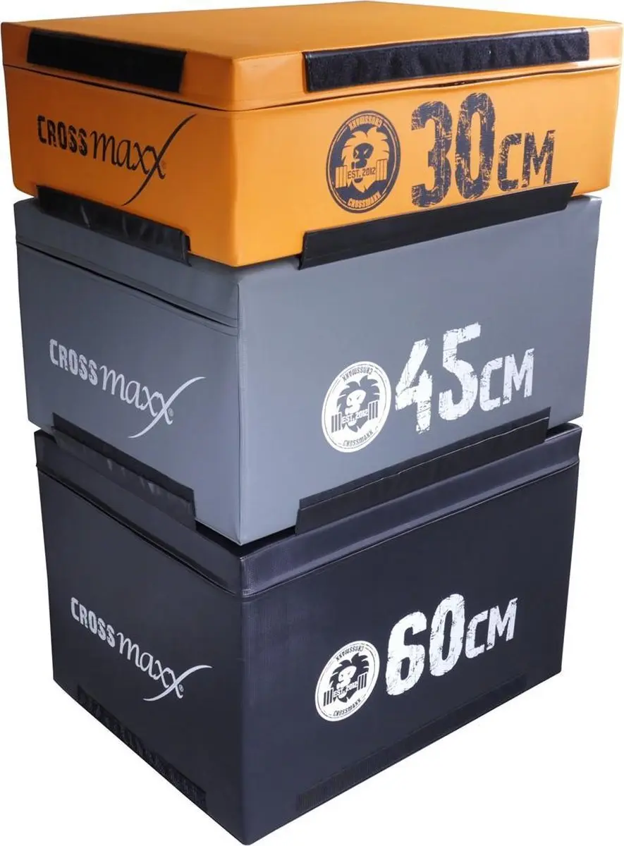 LifeMaxx Crossmax Soft Plyo Box 60cm - Blauw/Zwart
