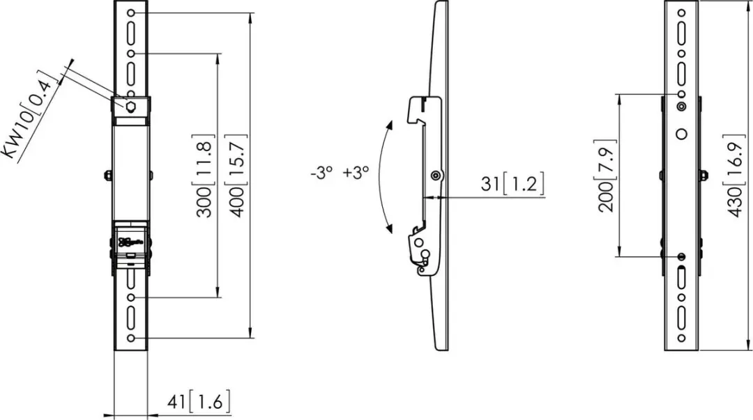 Vogel's 7233040 Verstelbare Steun - 4 Stuks