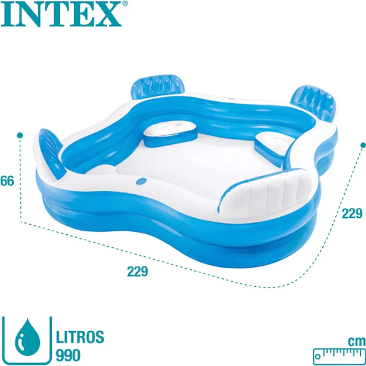 Intex Tanning Pool Opblaasbaar Zwembad - Blauw