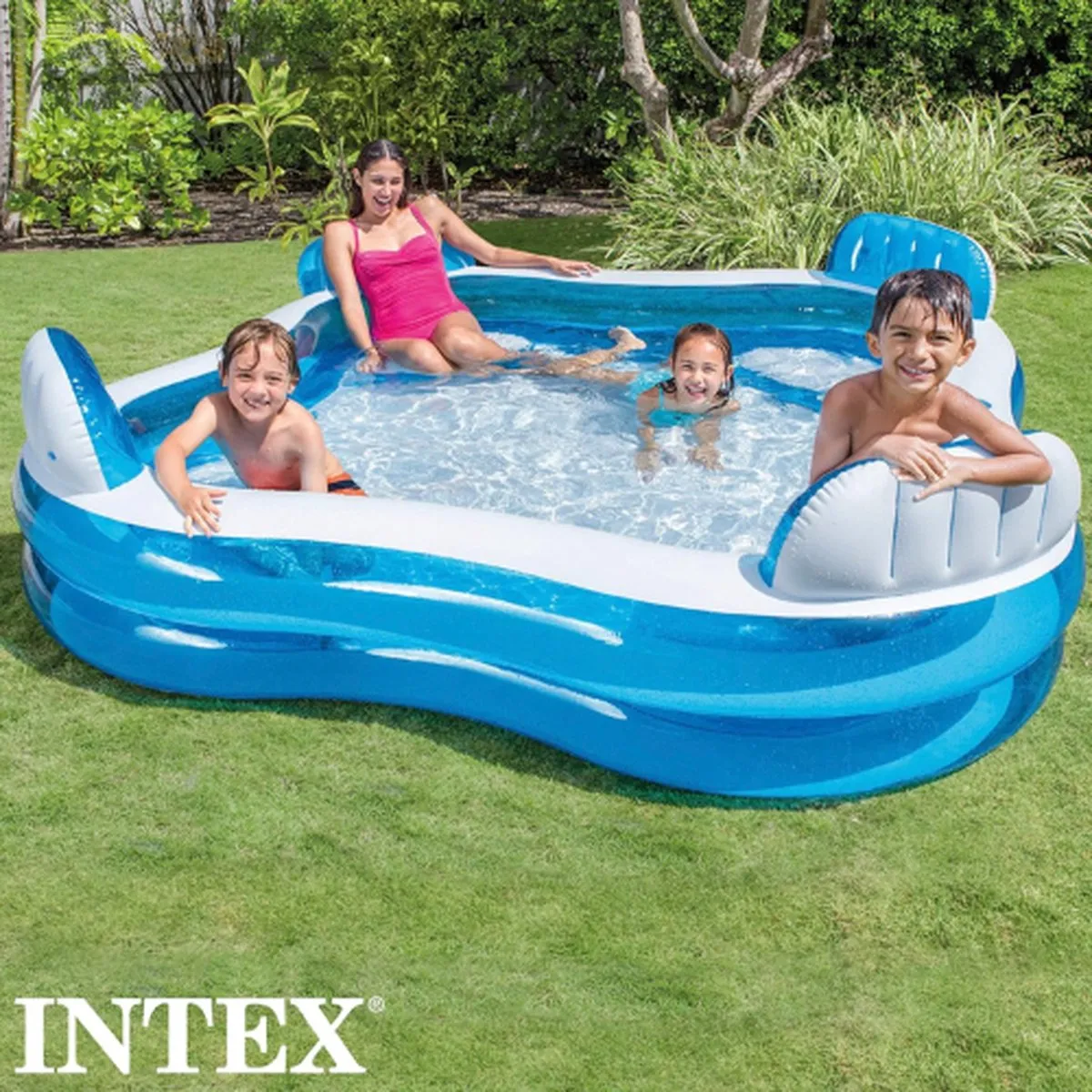 Intex Tanning Pool Opblaasbaar Zwembad - Blauw - afbeelding 6 van 6