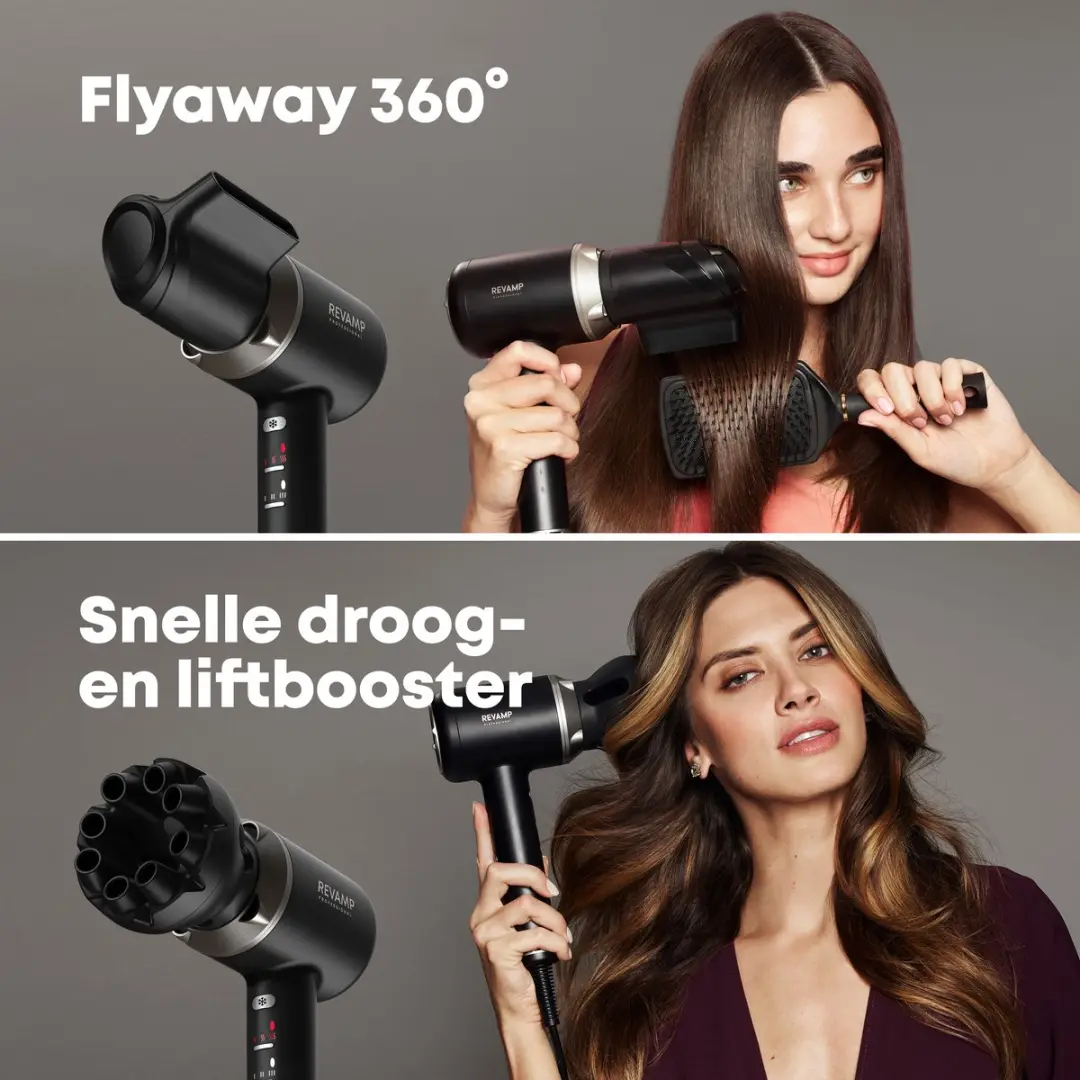 Revamp DR7000 Fohn - 1600W - 4 Warmtestanden - 3 Snelheden - Zwart