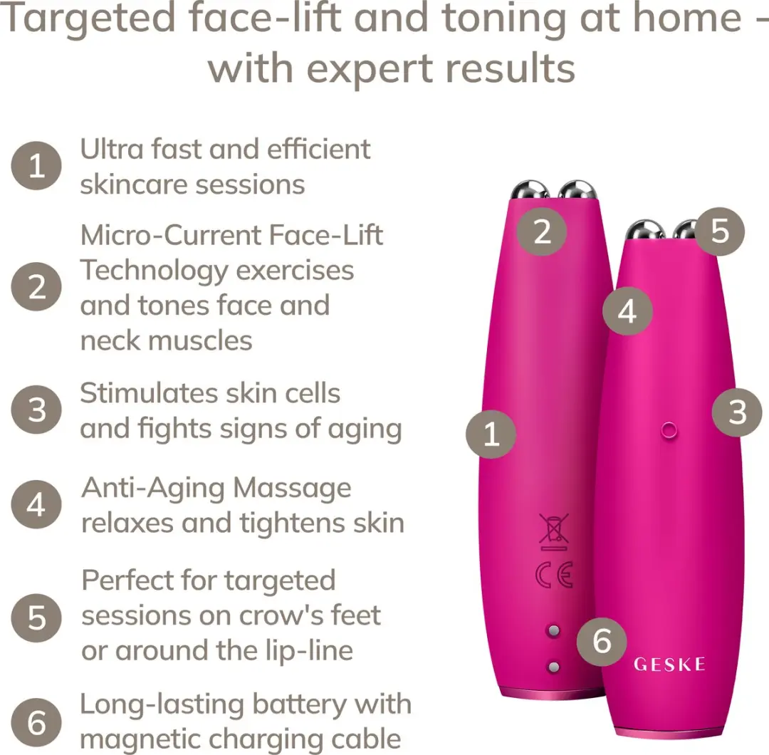 GESKE SmartAppGuided MicroCurrent Face-Lift Pen GK0000013MG01 - Magenta