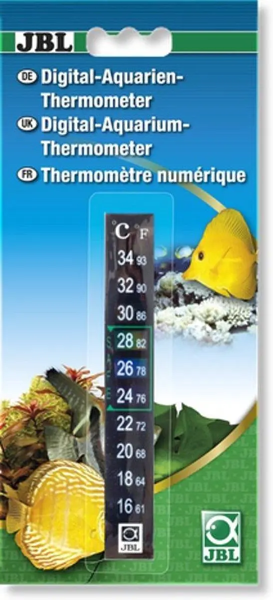JBL Digitale Aquarium Thermometer - 13cm - 2 Stuks - Zwart