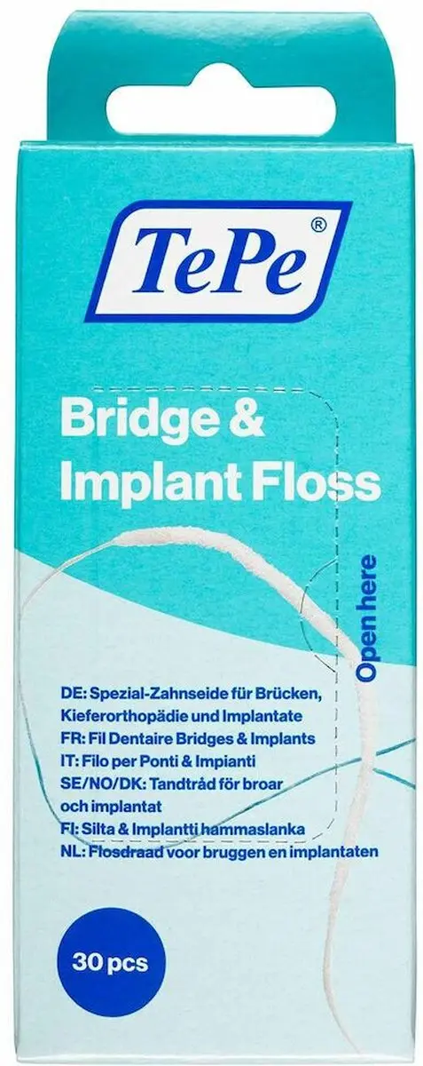 TePe Bridge & Implant Floss 30 Stuks - 6x