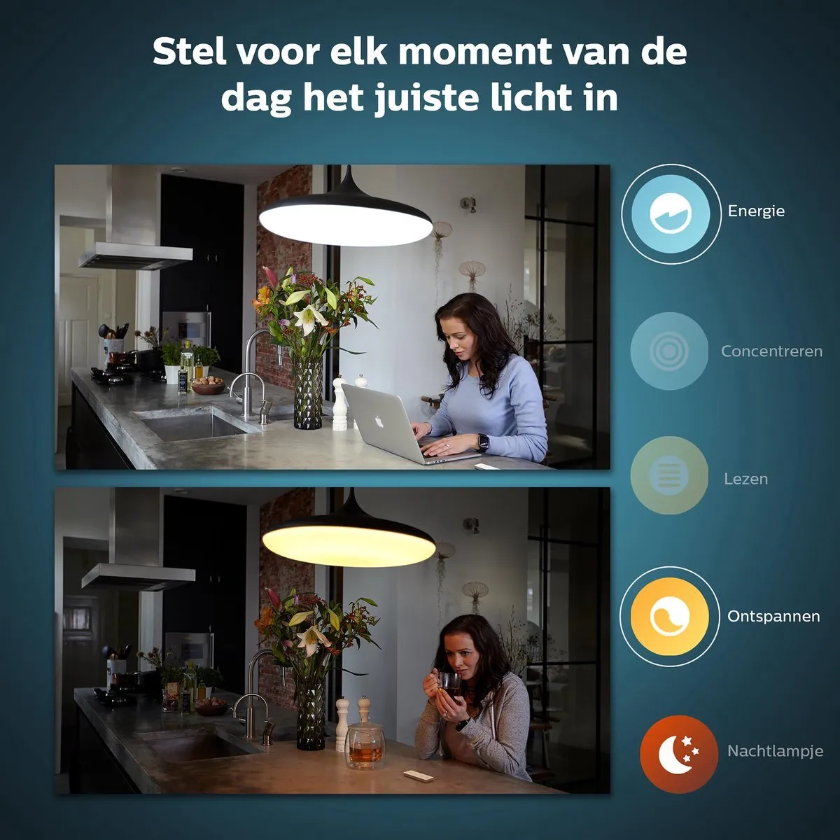Philips Hue GU10 Spot 4 Stuks - 350 Lumen - RGBW - Mat Glas