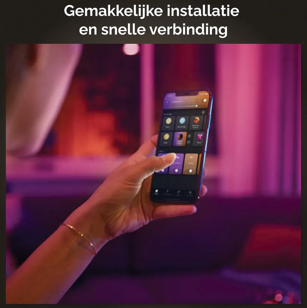 Philips Hue GU10 Spot 4 Stuks - 350 Lumen - RGBW - Mat Glas