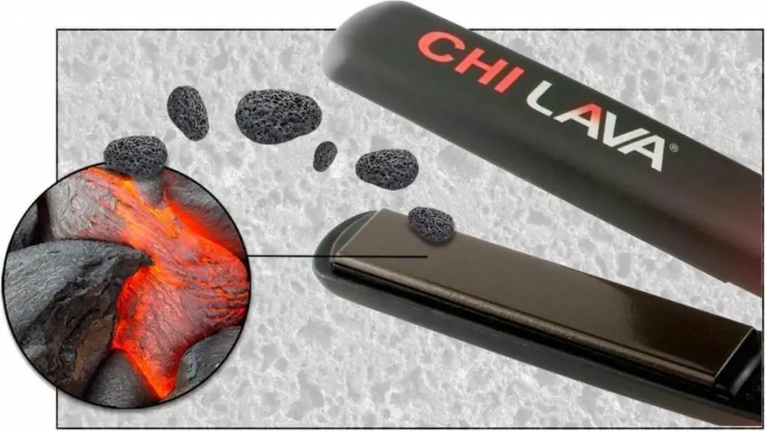 Chi Natural Life Lava Volcanic Ceramic Stijltang - 3 standen - Zwart