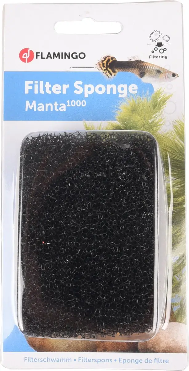 Flamingo Aquarium Filterspons Manta 1000 - Zwart