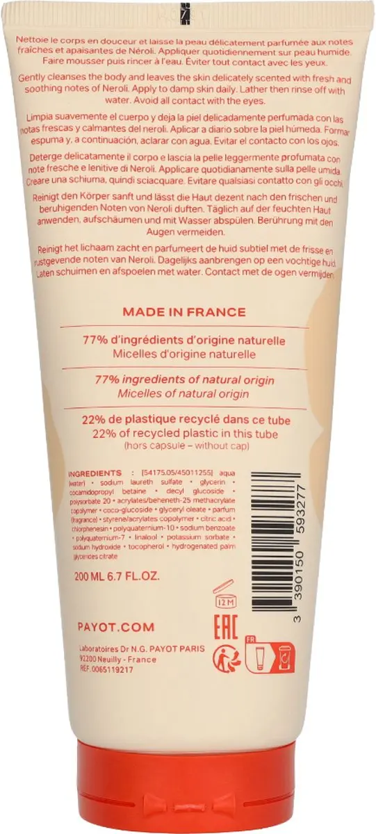 Payot Neroli D’été Geurige Douchegel 200ml