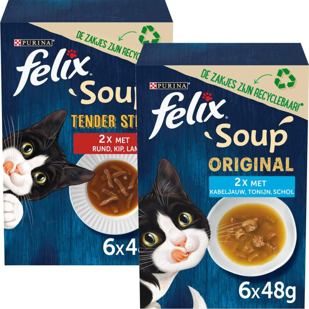 Felix Soup Vis Selectie 12x48g