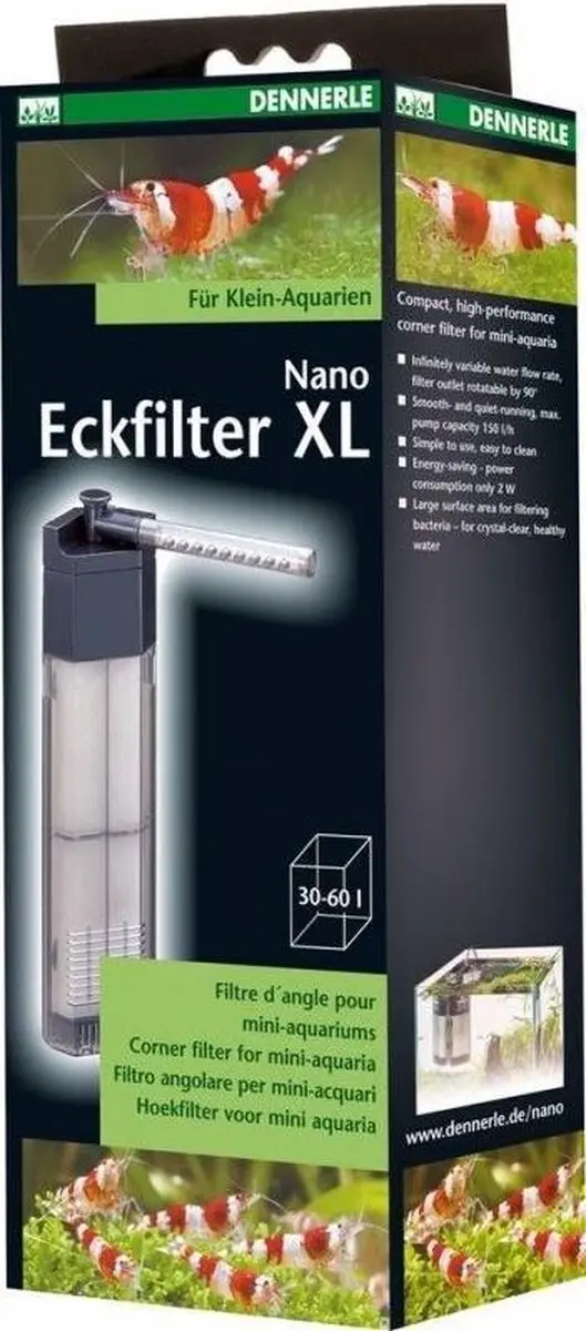 Dennerle Nano Hoekfilter XL 150L - 60L Aquarium