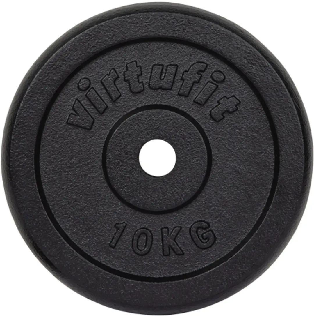 Virtufit Gietijzeren Halterschijf 15kg - Zwart