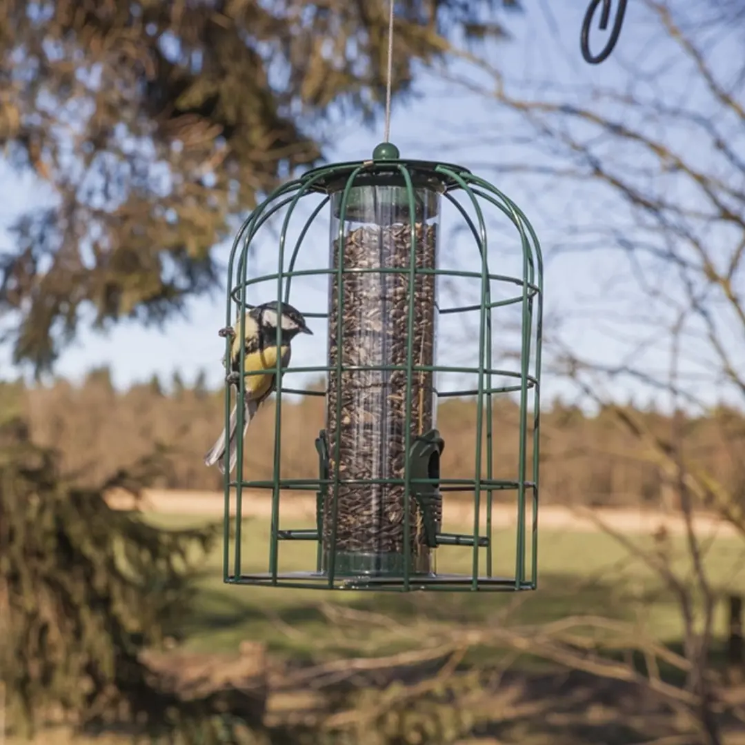 Esschert Design Vogelvoederautomaat Donker Groen 18x18x33cm