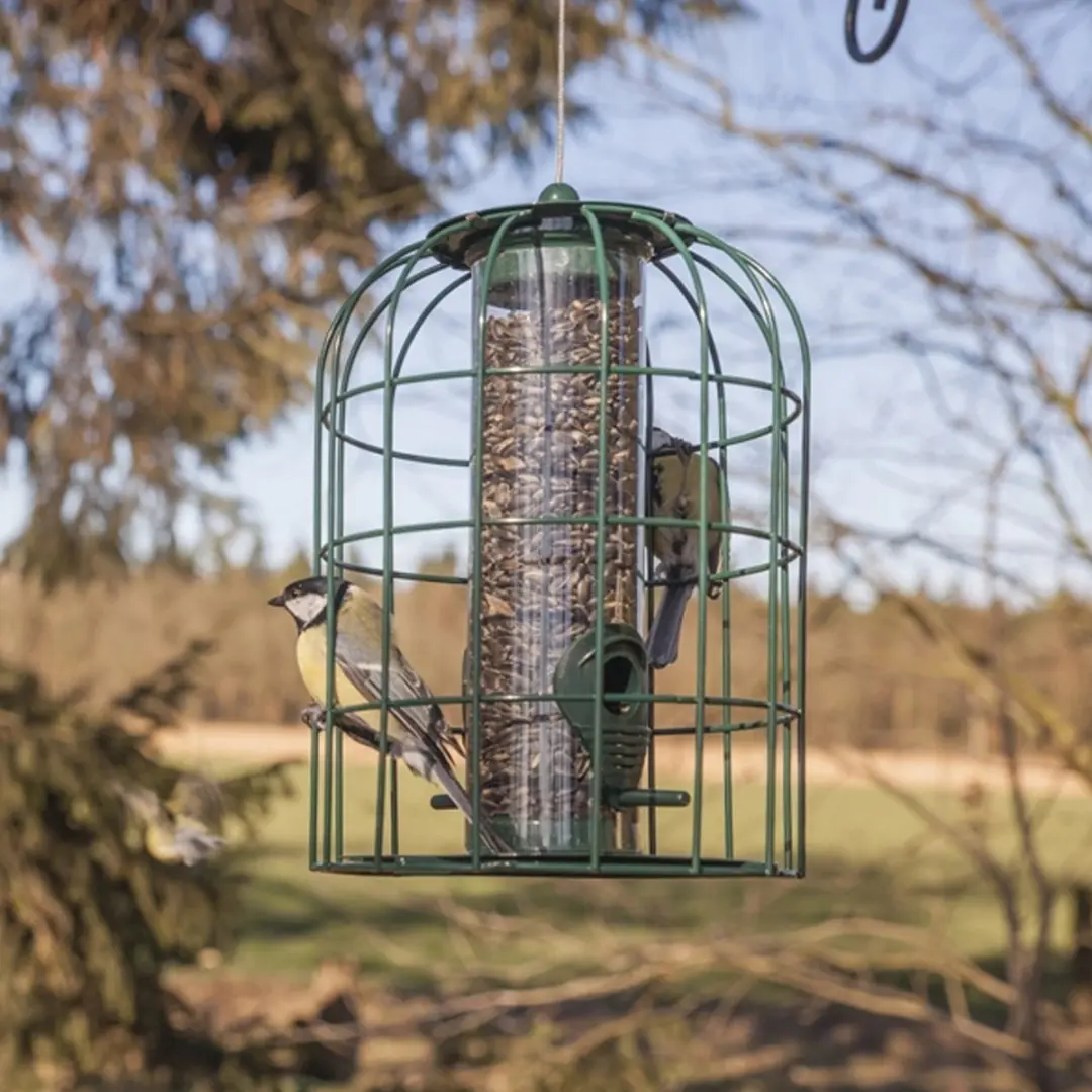 Esschert Design Vogelvoederautomaat Donker Groen 18x18x33cm