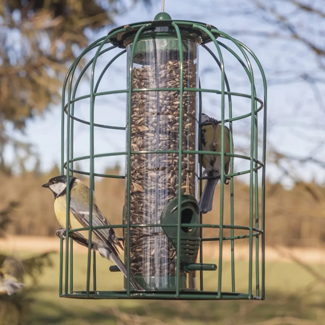 Esschert Design Vogelvoederautomaat Donker Groen 18x18x33cm