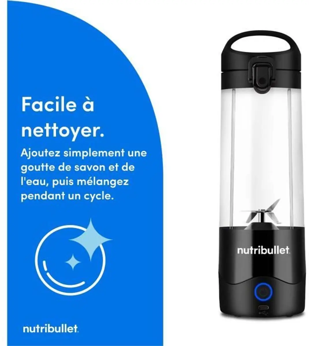 NutriBullet NBP003B Draagbare Blender - 100W - 0,48L - Zwart