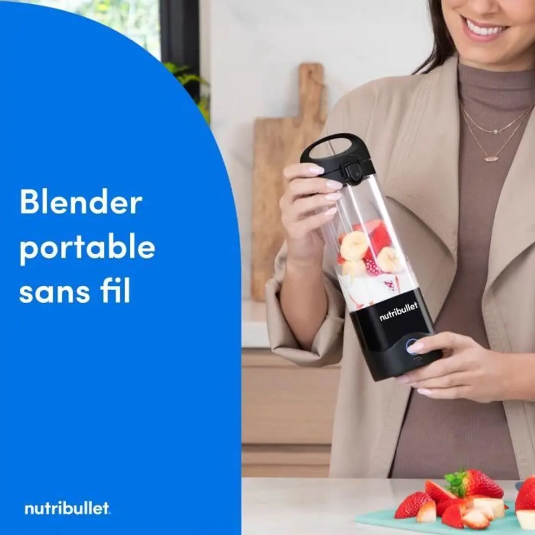 NutriBullet NBP003B Draagbare Blender - 100W - 0,48L - Zwart